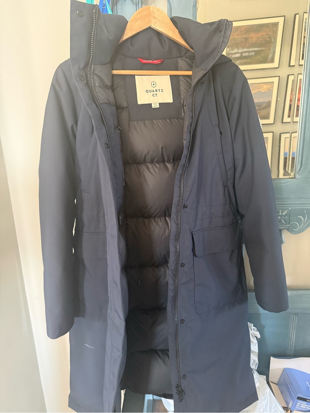 Quartz Co. Navy Hooded Parka